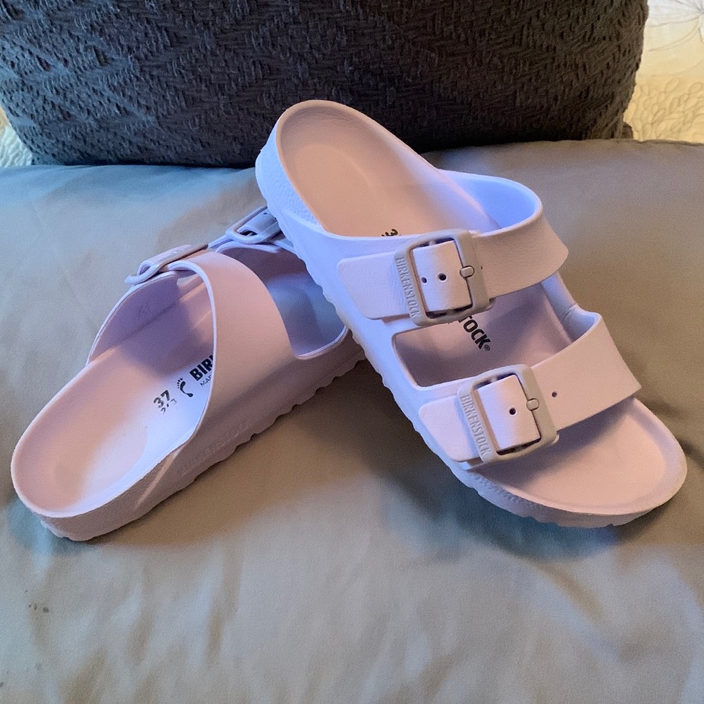 Birkenstocks Size 37  Light Purple Rubber